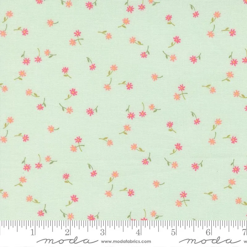 Moda, Deb Strain, Kindness, Tiny Scattered Flowers, Mist Green