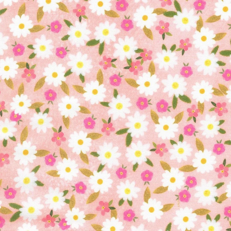 Robert Kaufman, Happy Easter, Daisies on Pink