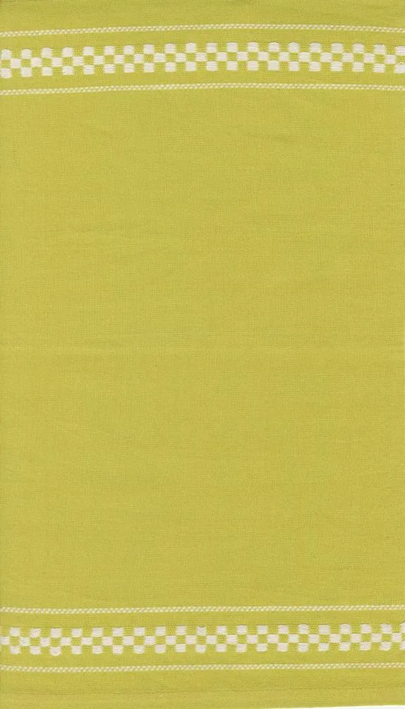 Moda, Rosie Toweling, Lime with White Check Border Stripes