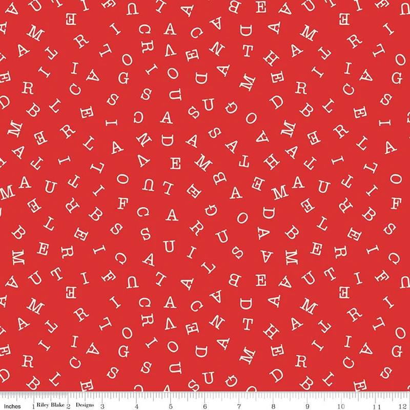 Riley Blake, Sew America, America Word Search, Red