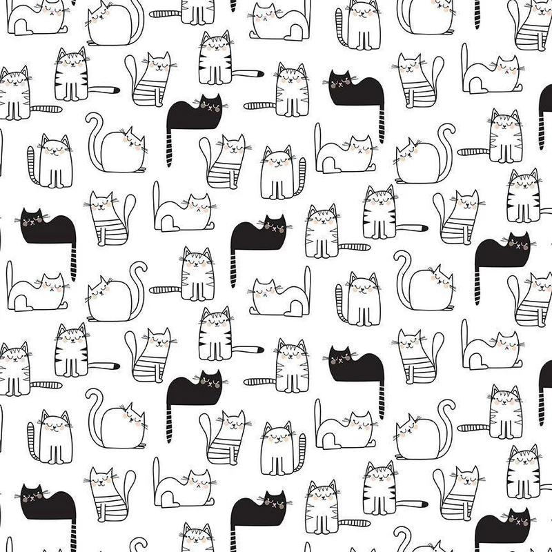 Timeless Treasures, Cats Nap Time, White