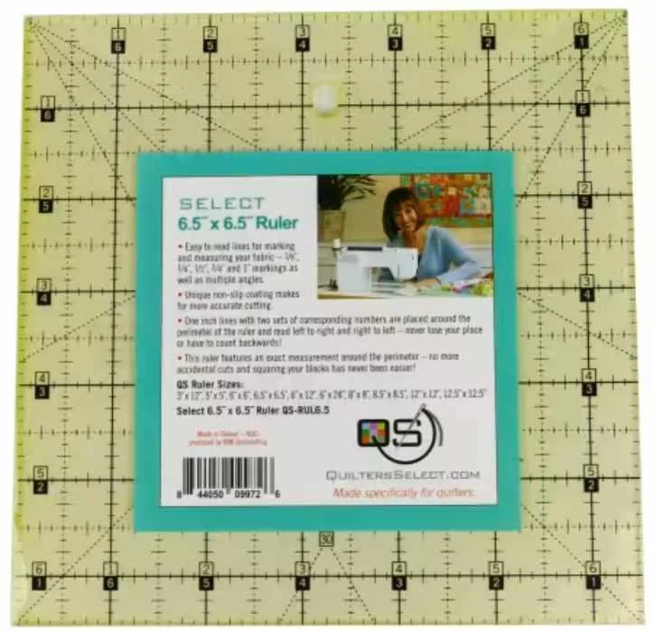 Quilters Select Non-Slip Ruler 6-1/2in x 6-1/2in