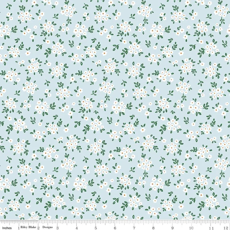 Riley Blake, Sweet Cotton Tales, Powder, Blue
