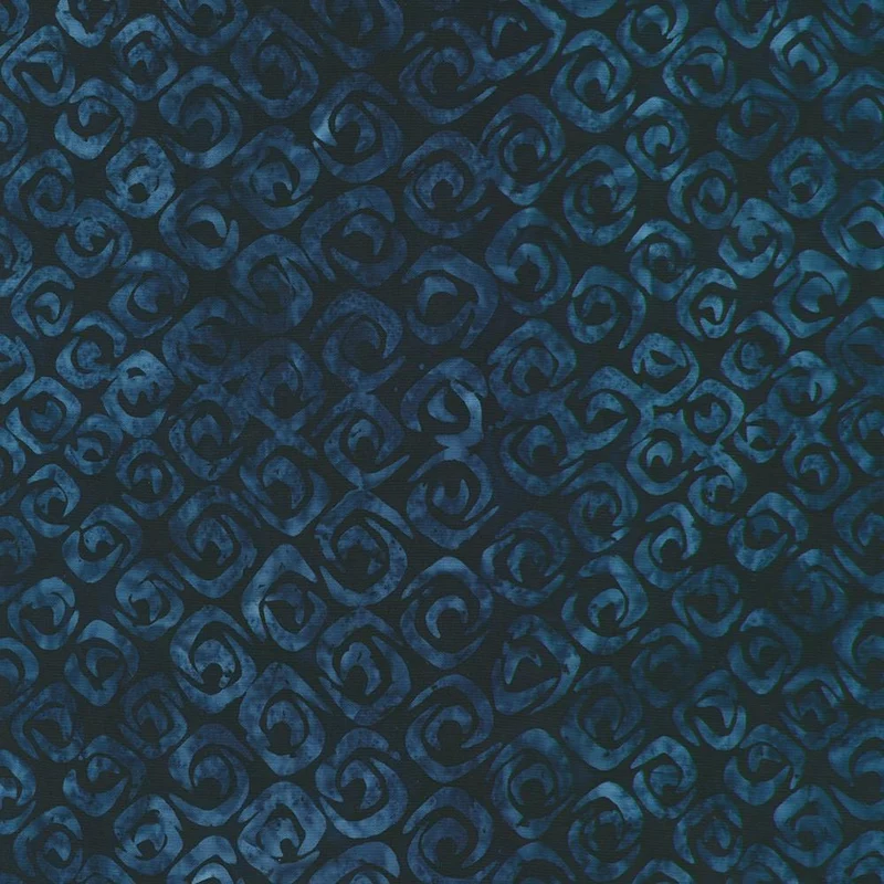 Robert Kaufman, Kasuri Batiks, Geometric, Blue/Black