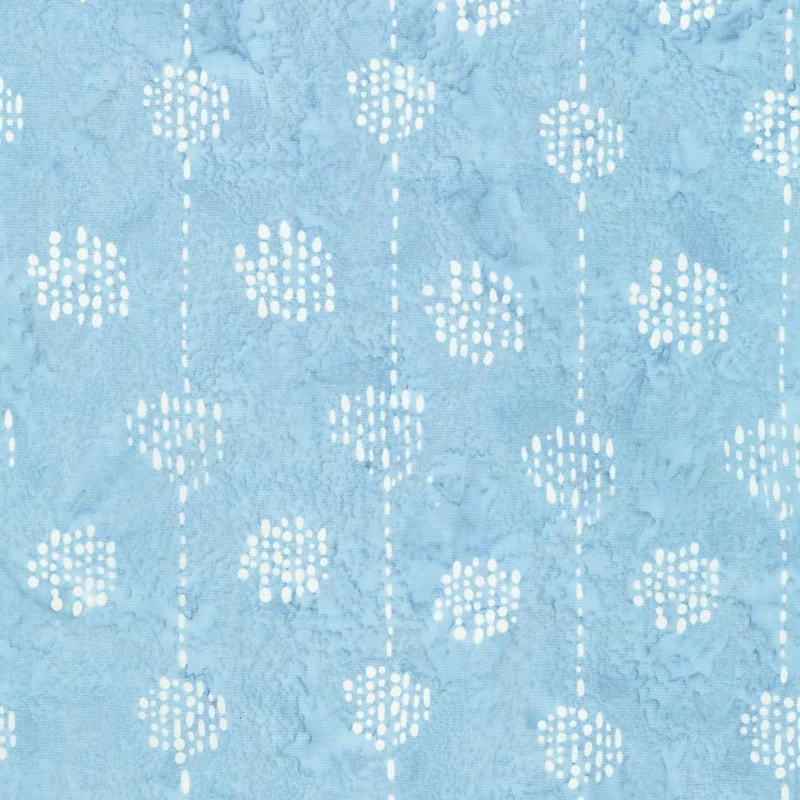 Robert Kaufman, Kasuri Batiks, Dotted Stripe, Sky Blue