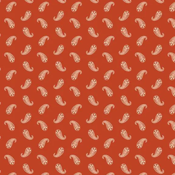 Marcus Fabrics, Bandana Bliss, Paisley, Red