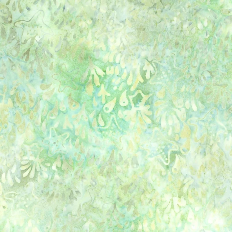 Robert Kaufman, Artisan Batiks, Coastal Shells, Fresh Dew