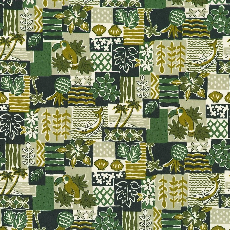 Robert Kaufman, Island Paradise, Allover, Olive