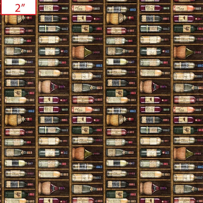 QT Fabrics, Cork & Barrel, Wine Bottle Stripe