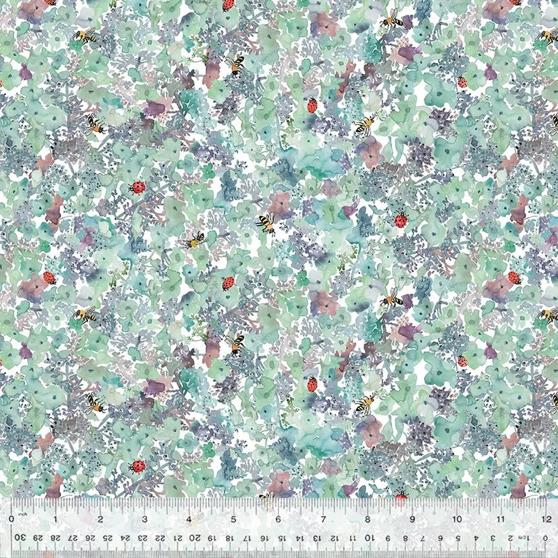 Windham Fabrics, Forest Fruits, Sweet Pollen, Aqua