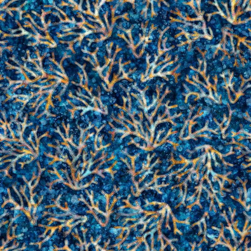 QT Fabrics, Oceana, Coral, Lagoon