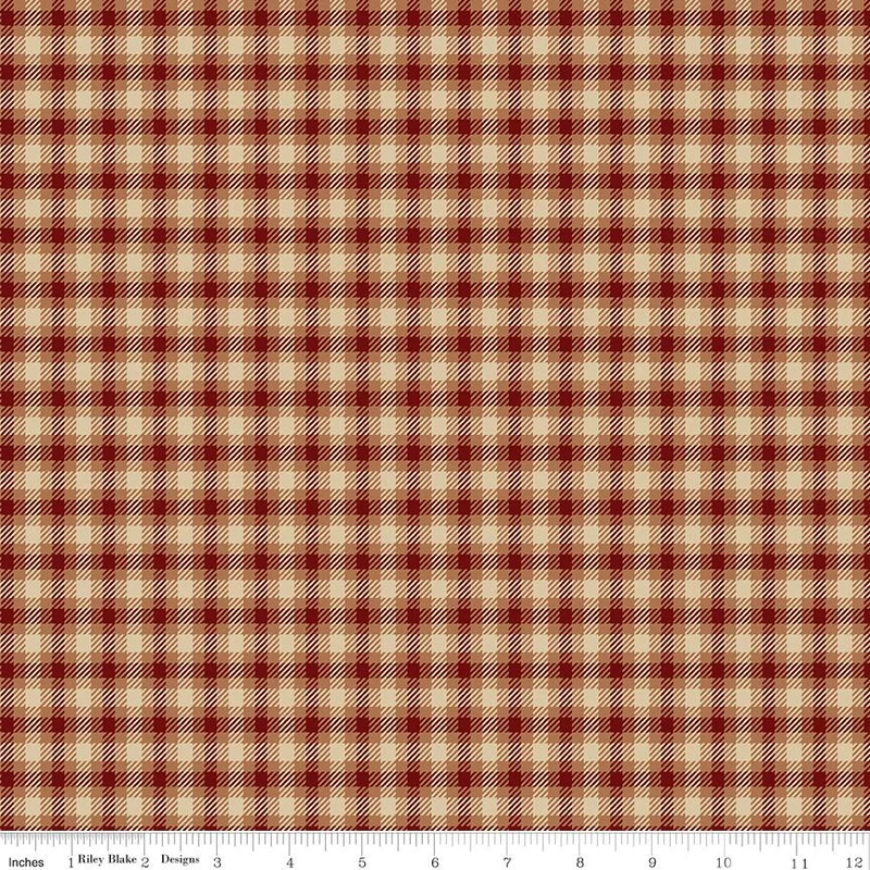 Riley Blake, Plaid Venture Club, Scout Plaid, Mahogany Red