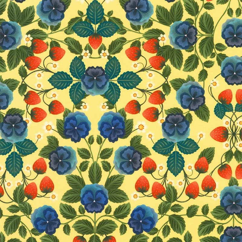 Robert Kaufman, Grove, Pansy & Strawberry, Lemon