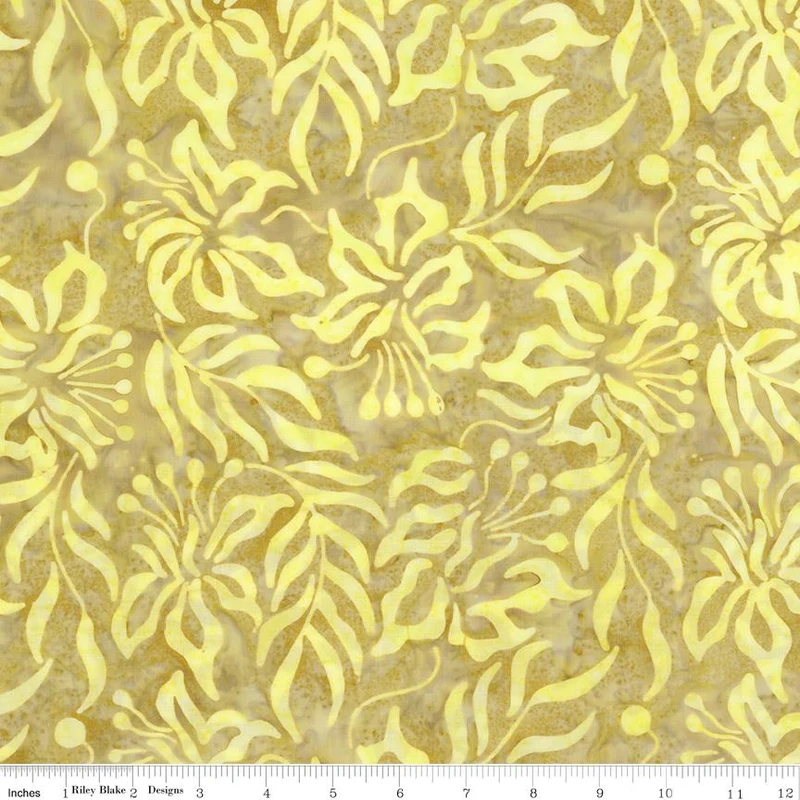 Riley Blake, Expressions, Carnival Glass Batiks, Yellow Cream