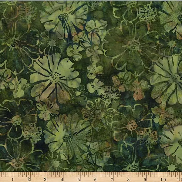Hoffman , Bali Baik, Bold Floral, Olive