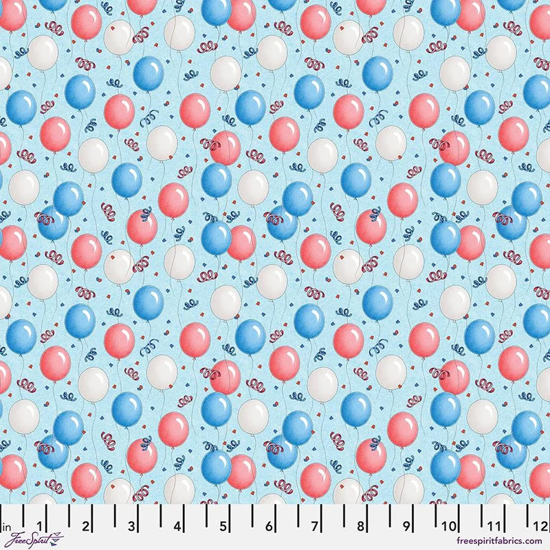 Mary Engelbreit, Happy Birthday America, Balloons, Blue