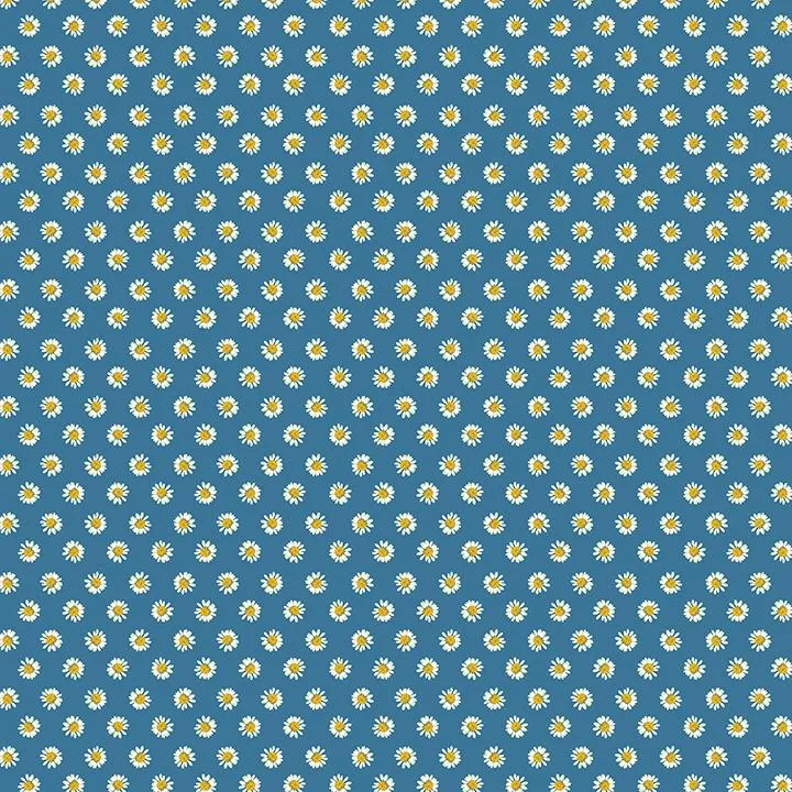 Benartex, A Prairie Heart, Dainty Daisy, Dark Prairie Sky