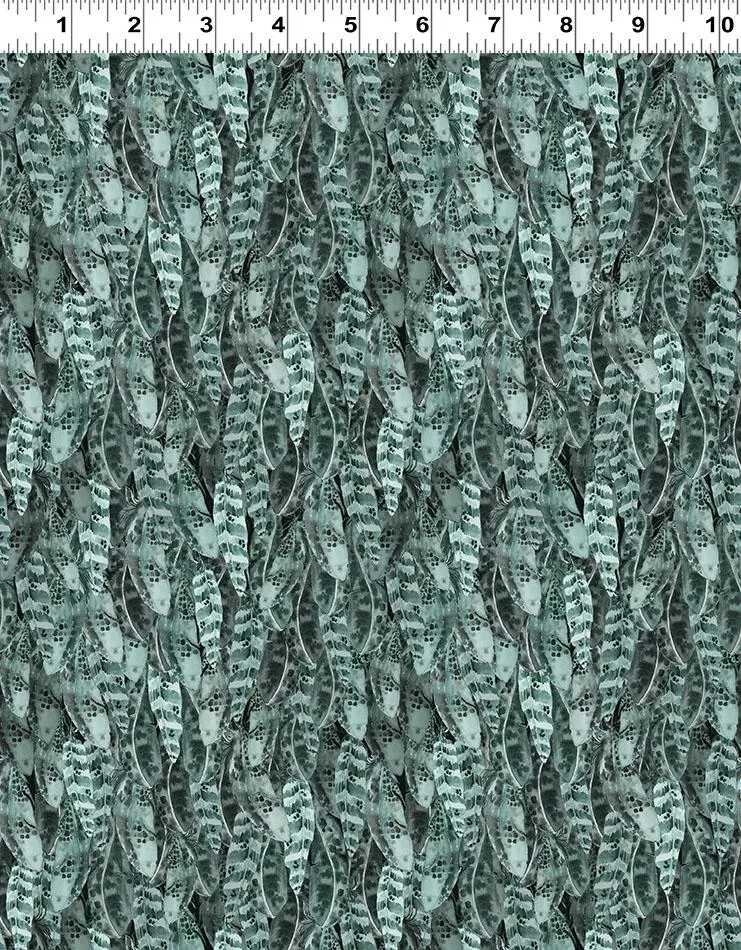 Clothworks, Night Whispers, Feathers, Teal