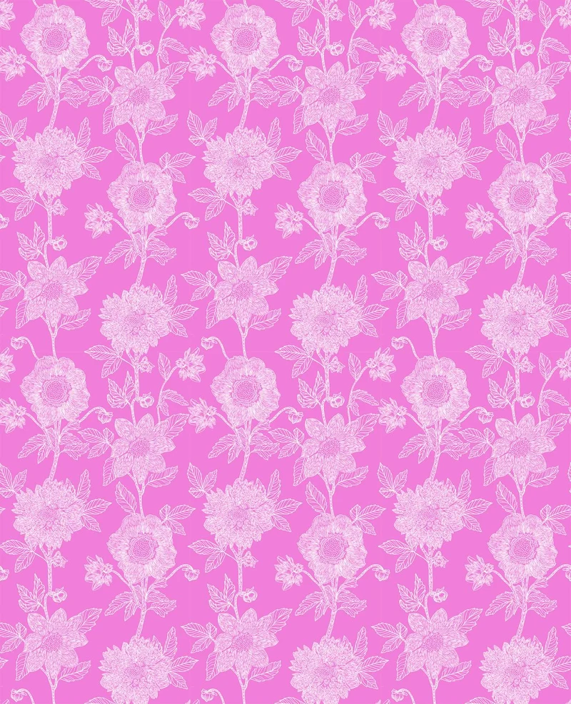 Northcott, Anna Maria Parry, Silhouette, Flowers, Light Pink