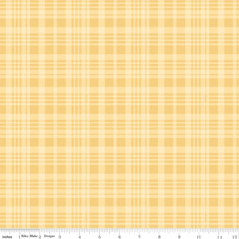 Riley Blake, Classic Winnie The Pooh, Plaid, Yellow