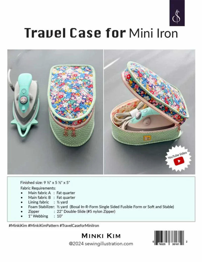 Riley Blake, Mini Iron Travel Case Pattern by Minki Kim
