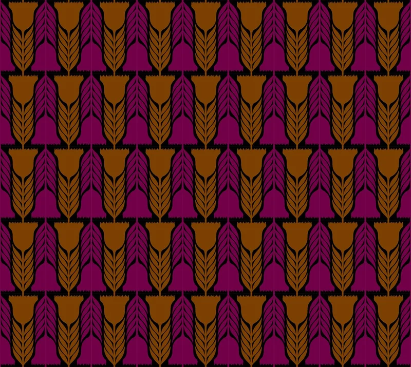 Northcott, Anna Maria Parry, Silhouette, Art Deco Stripe, Magenta