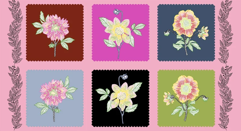 Northcott, Anna Maria Parry, Silhouette, Flower Blocks
