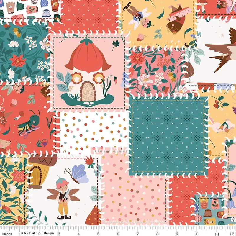 Sew A Story, Thimbelina, Handsewn Patchwork, Multi