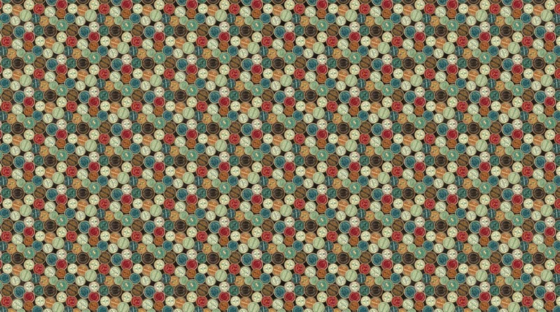 Northcott Fabrics, Stonehenge Stitchin, Vintage Spool Labels, Multi