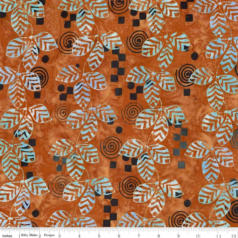Riley Blake, Kalinda Batiks, Espresso, Marmalade Splash