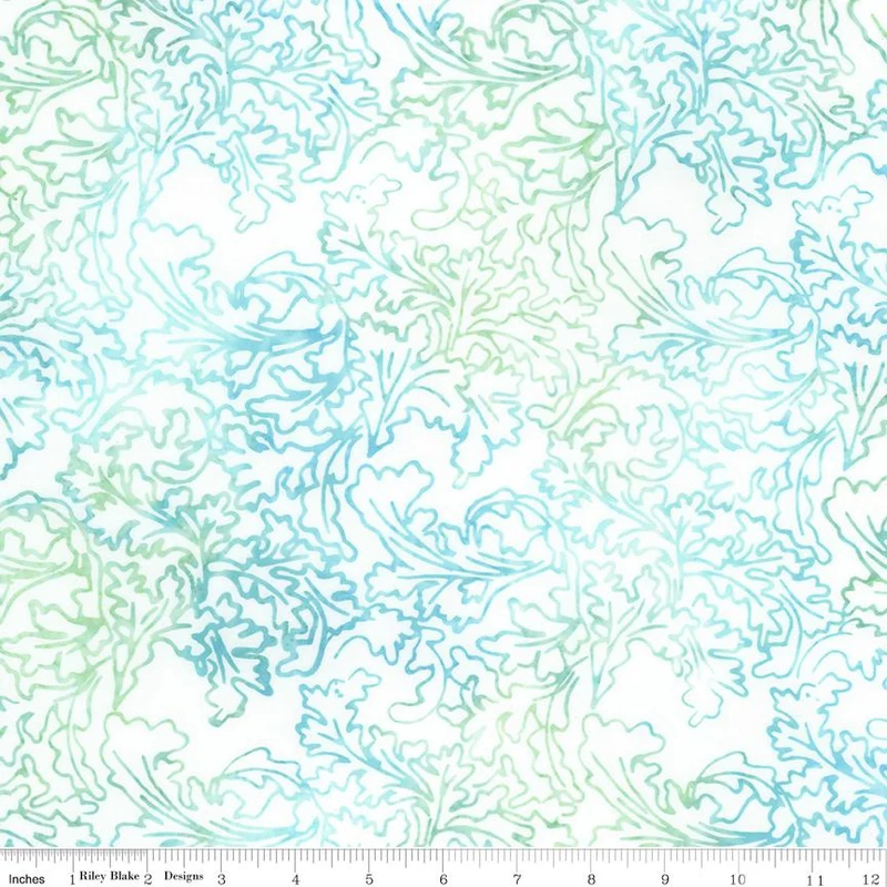 Riley Blake, Kalinda Batiks, Espresso, Winter Mint
