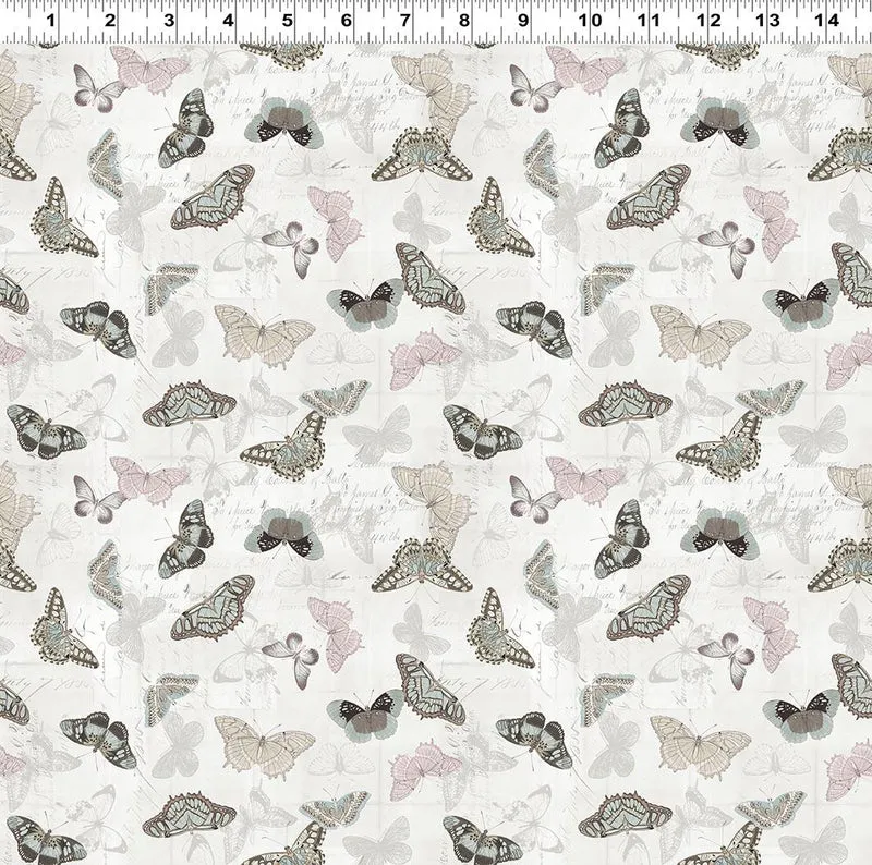 Clothworks, Harmony, Butterflies, Pewter