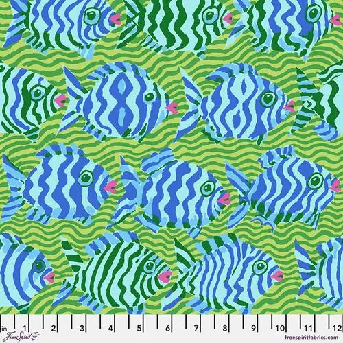 Kaffe Fassett Collective, August 2025, Minnows, Lime