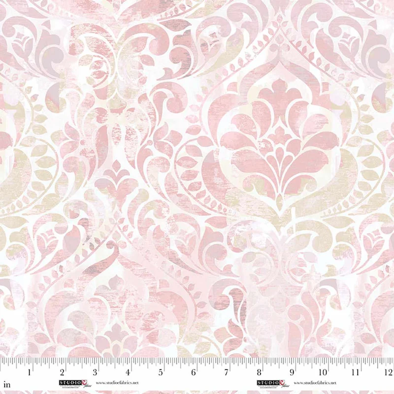 Studio E, 118" Wide Backing, You! Damask, Blush