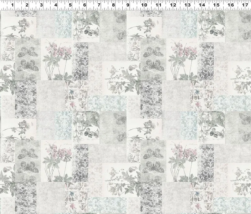 Clothworks, Harmony, Patchwork, Lt Pewter