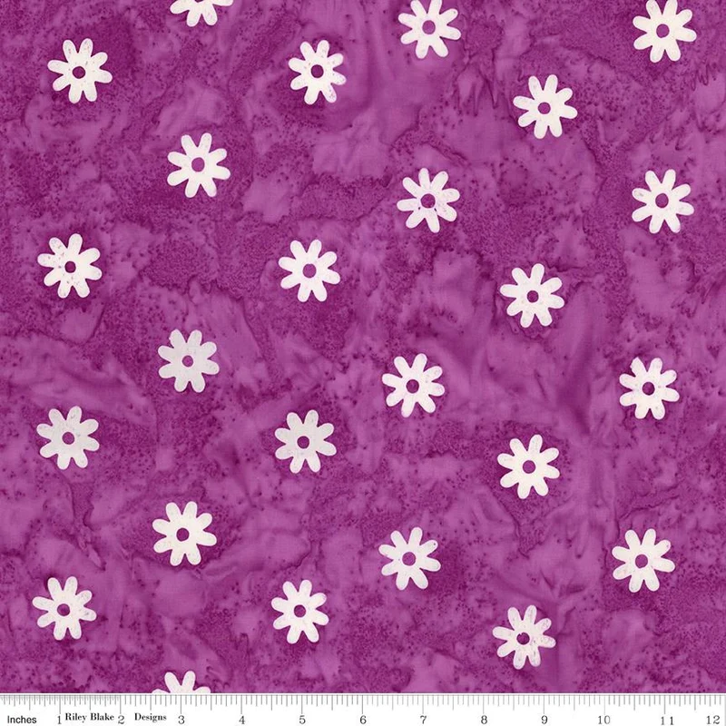 Riley Blake, Daisy Dots Batiks, Daisies, Pink