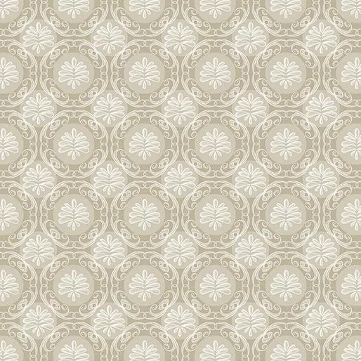 Benartex Fabric, Perfect Brew, Medallion Geo,