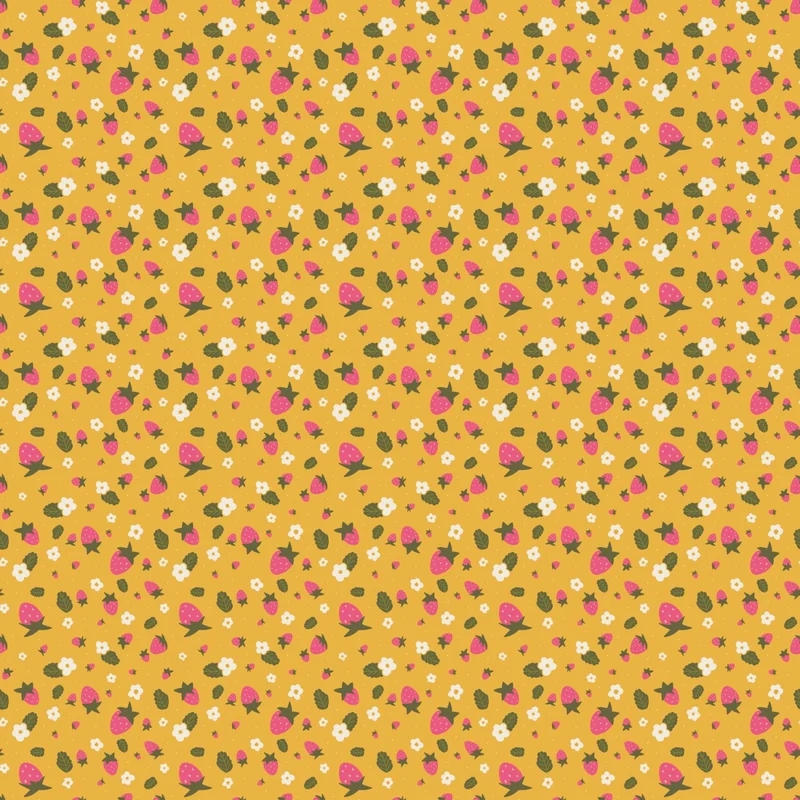 FIGO, Sarah Hearts, Joyful June, Strawberries, Ochre