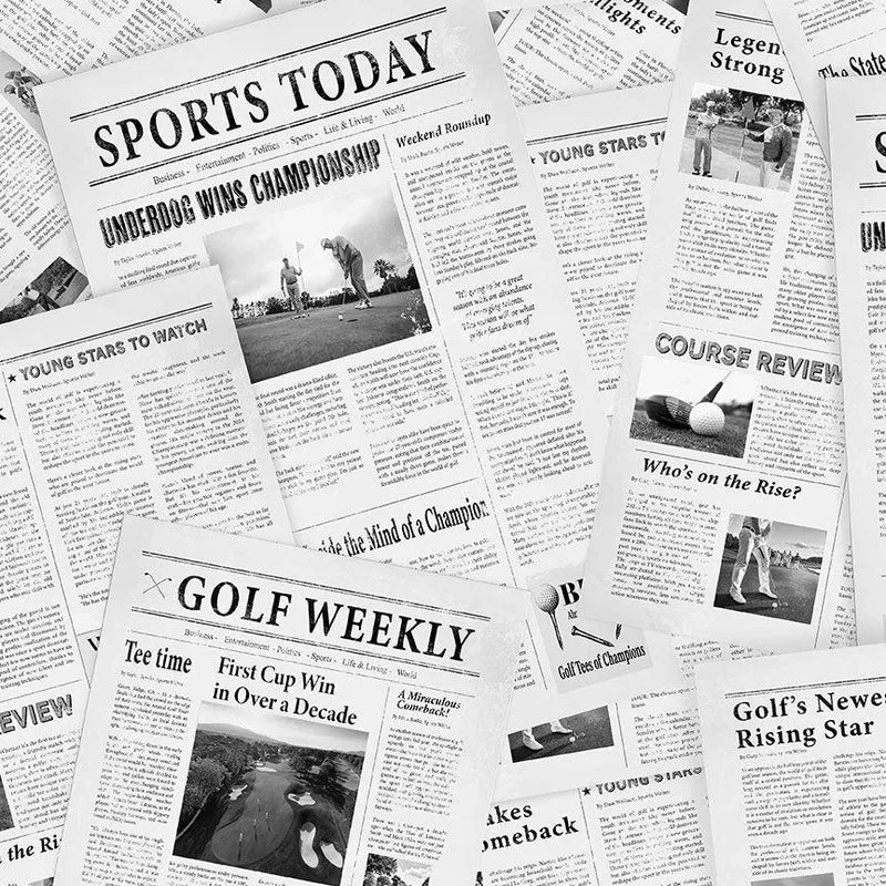 Timeless Treasures, Sports, Newspaper Collage