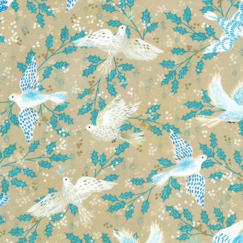 Robert Kaufman, Sonja Rescek, Peaceful, Birds with Holly, Natural