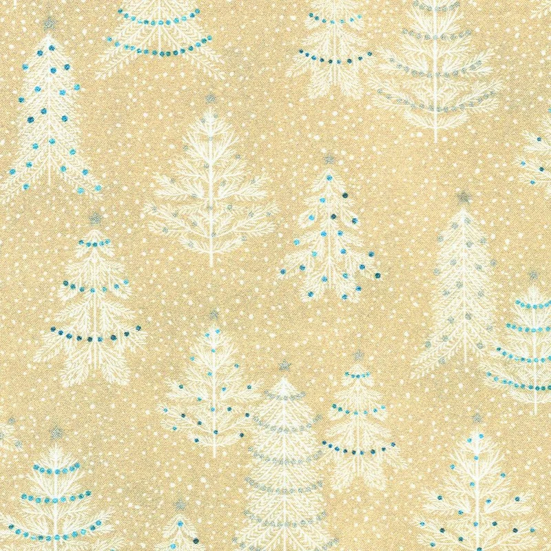 Robert Kaufman, Sonja Rescek, Peaceful, Christmas Trees, Natural
