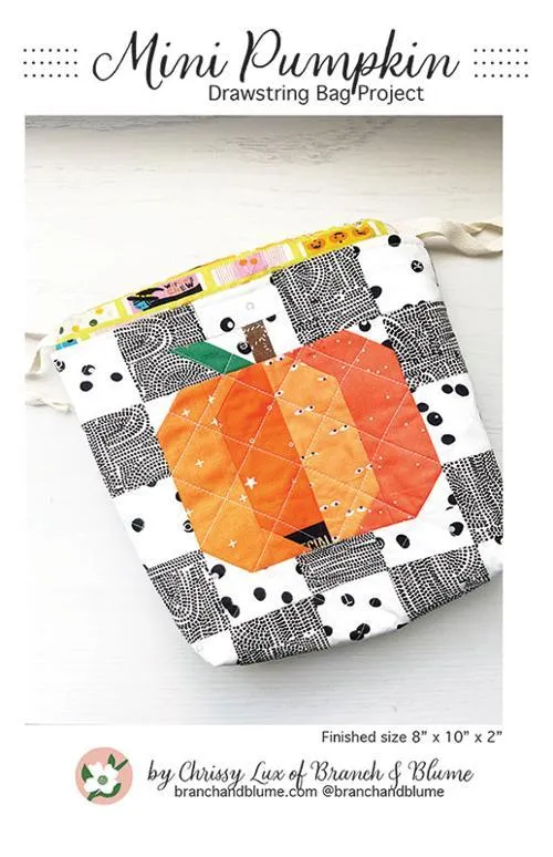 Branch & Blume, Mini Pumpkin Drawstring Bag Pattern