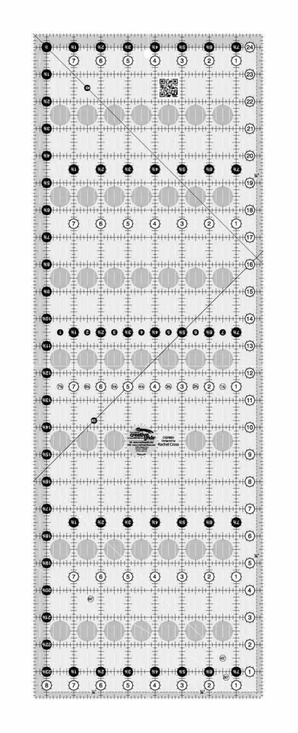 Creative Grids 8.5"x24.5" Quilt Ruler CGR824
