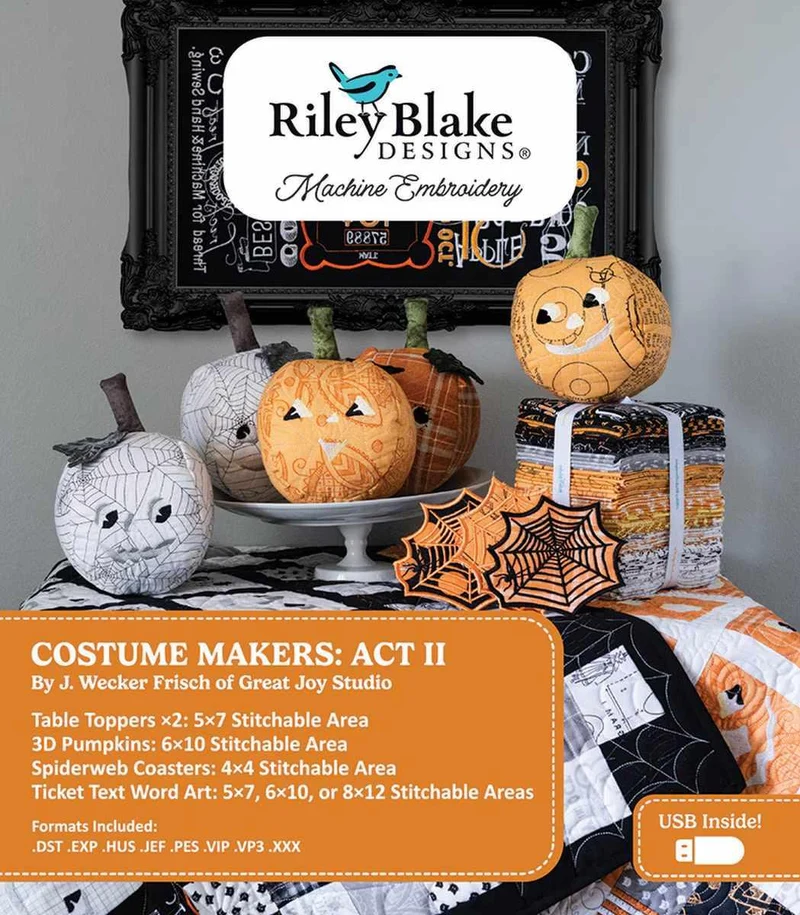 Riley Blake; Costume Makers Act 2, Machine Embroidery USB