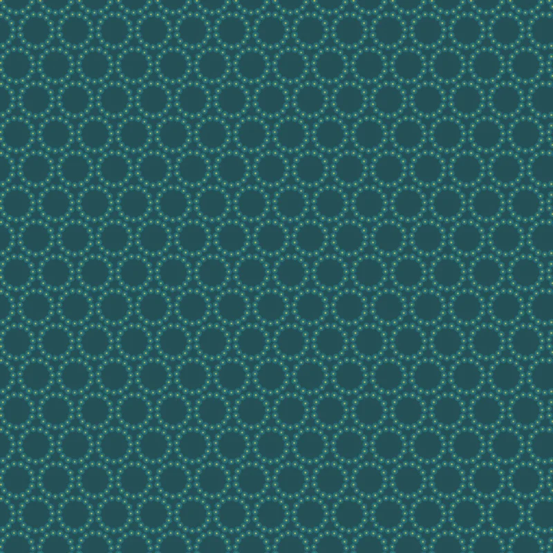FIGO Fabrics, Florescence, Daisy Crown, Teal