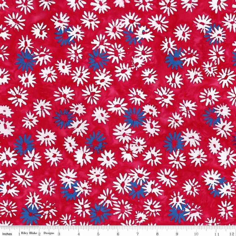 Riley Blake, Let Freedom Reign Batik, Fireworks, Multi