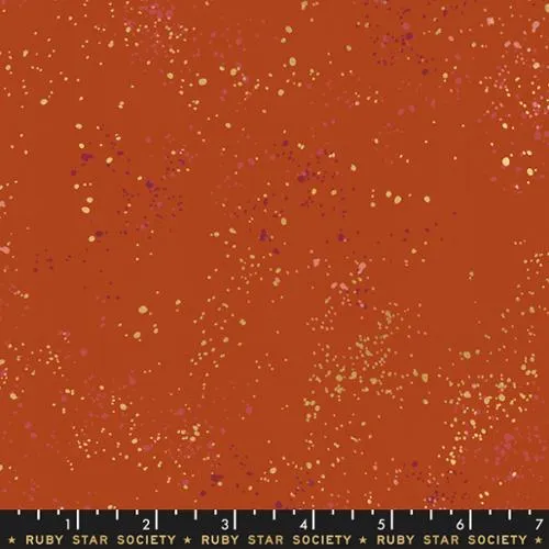 Moda, Ruby Star Society, Metallic Speckled Blender, Cayenne