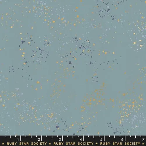 Moda, Ruby Star Society, Metallic Speckled Blender, Soft Blue