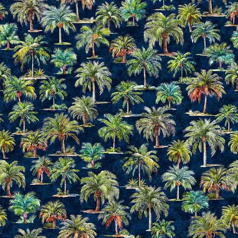 AFSH 2025, Palm Trees, Navy, Minky