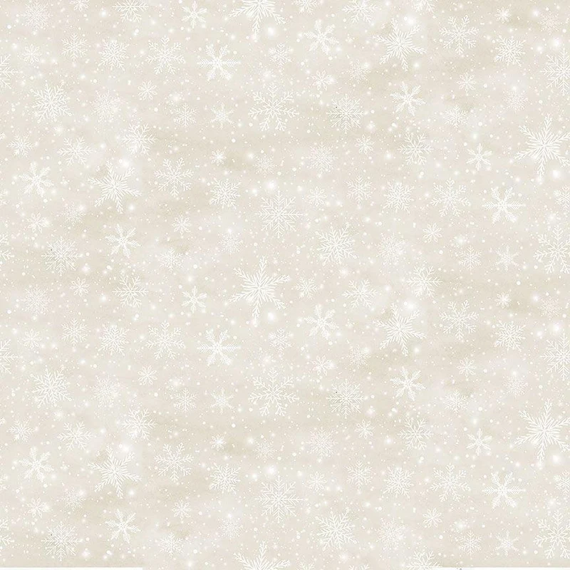 Timeless Treasures, Winter Wonderland, Snowflakes, Natural